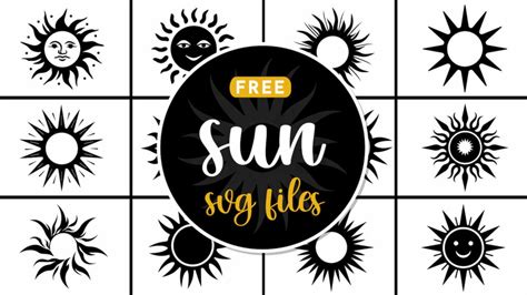 Shine Bright Like the Sun - Get Your Free Sun SVG for Stunning Designs!