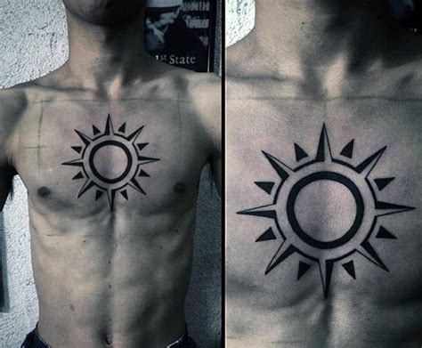Sun Tattoo Chest