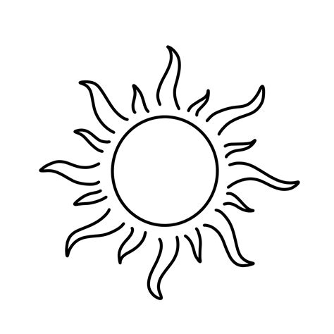 Sun Tattoo Outline