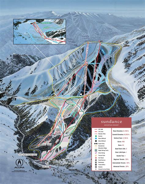 Sundance Ski Resort Trail Map
