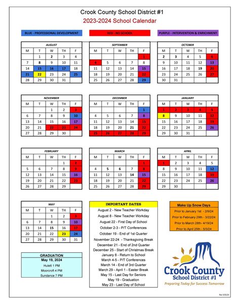 Sundance Elementary Calendar