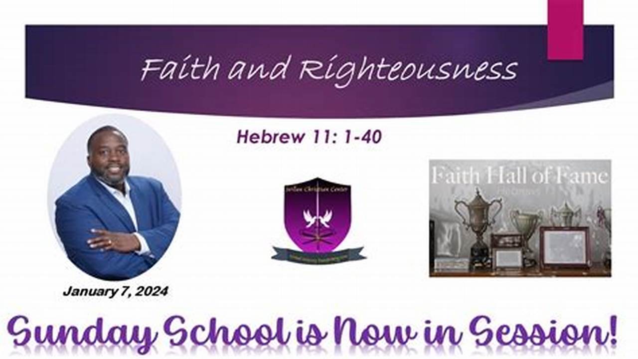 Sunday School Lesson January 7 2025