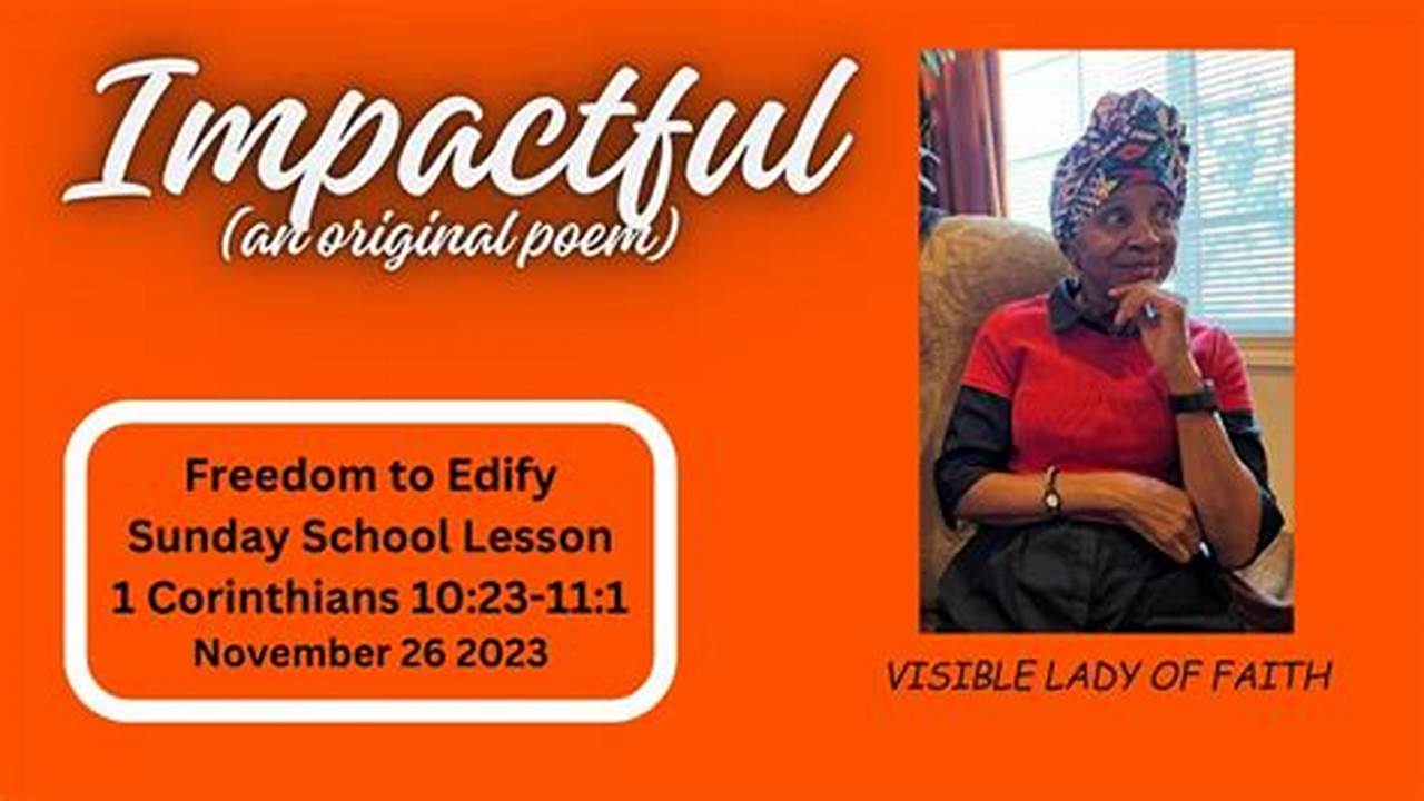 Sunday School Lesson November 26 2023