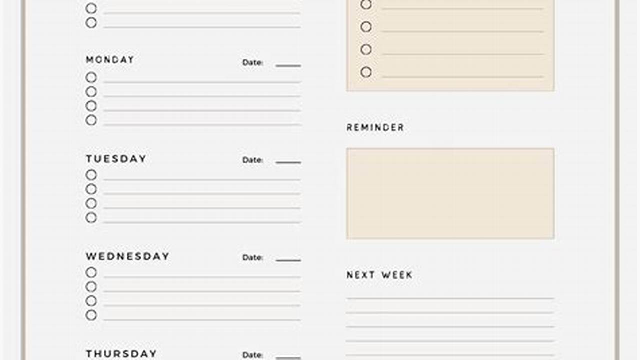 Sunday Start Weekly Planner 2024