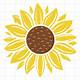 Sunflower Cricut Template
