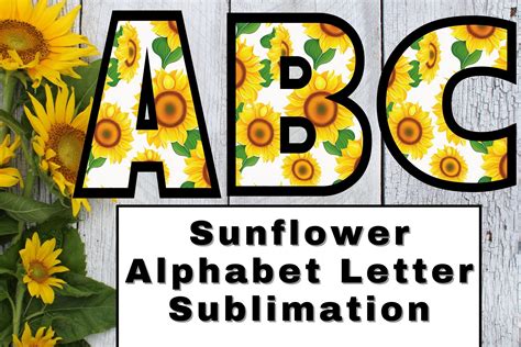 Download Sunflower Alphabet | Letters Numbers For Crafts