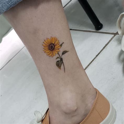 Sunflower And Quotes Tattoos