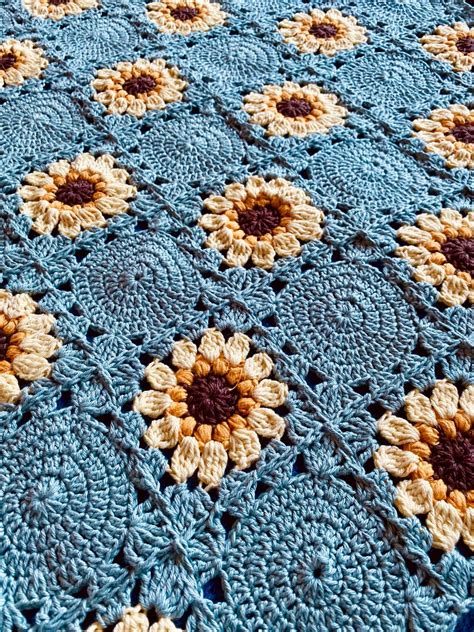 Sunflower Blanket Crochet