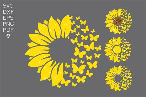Sunflower Butterfly Svg Bundle