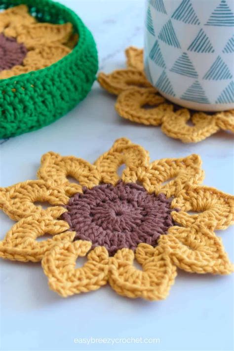 Sunflower Coaster Crochet