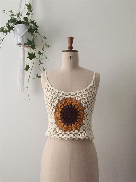 Sunflower Crochet Top
