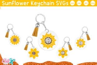 Download Sunflower Frames Keychain SVG Cut Images