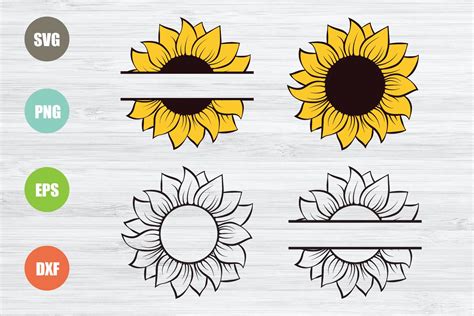 Shine Bright with our Fascinating Sunflower Monogram SVG Collection: Perfect for Crafting and Personalizing!