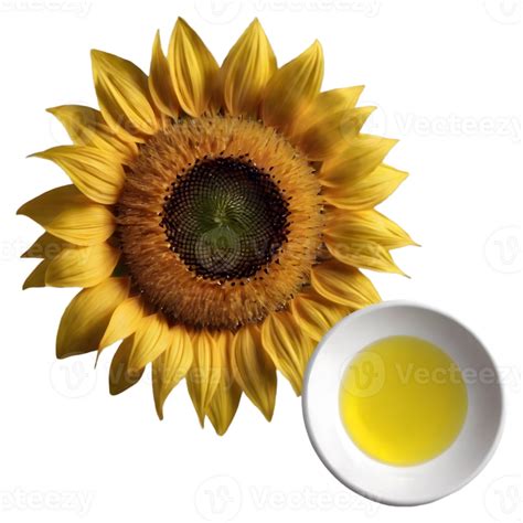Sunflower Oil Splash 3D PNG