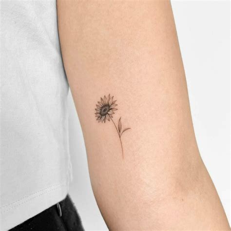 Sunflower Small Tattoo