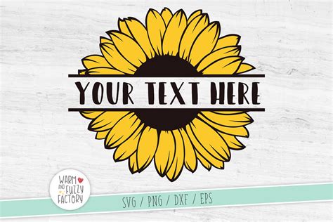 Download Sunflower Split Monogram Svg Files Free PSD Mockups