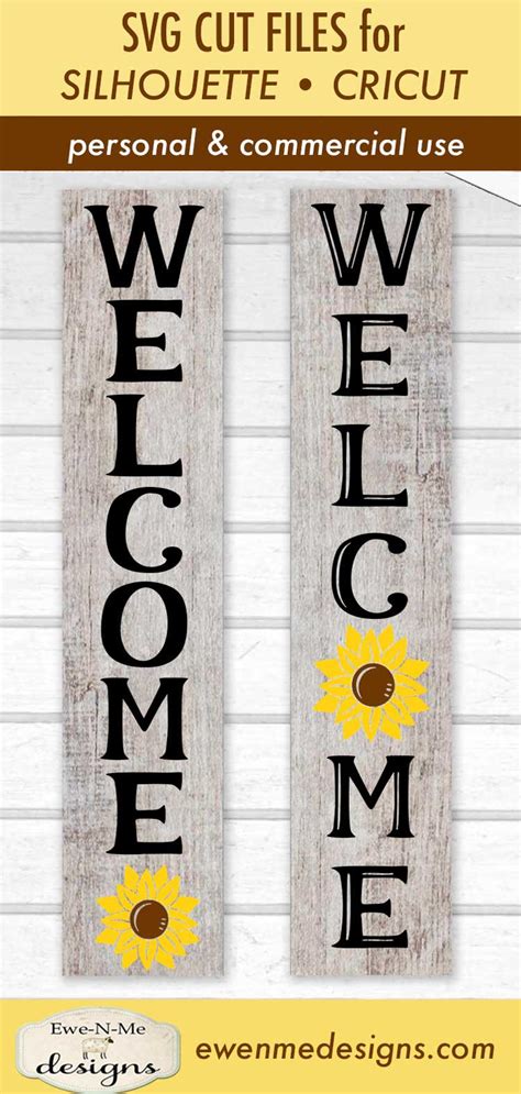 Download Sunflower Vertical Porch Sign SVG File - SVG Design Easy Edite