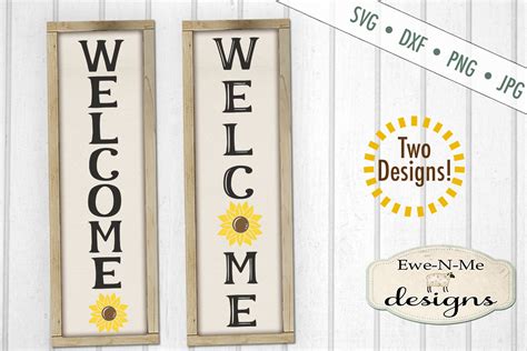 Download Sunflower Vertical Porch Sign SVG File - SVG Design for Cricut Machine