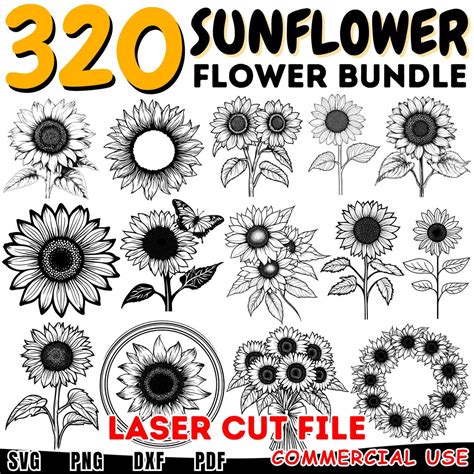 Download Sunflower Zentangles Bundle Files DXF Files
