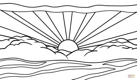 Sunrise Coloring Page