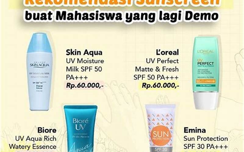Sunscreen Untuk Jerawat Dan Bekas Jerawat