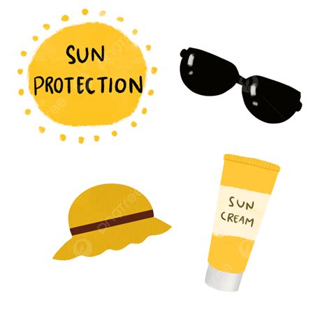 Sunscreen and hat