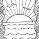 Sunset Coloring Page Printable
