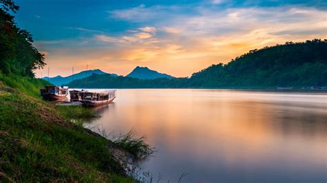 Sunset Mekong River
