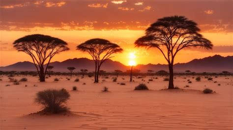 Sunset Namibia Desert