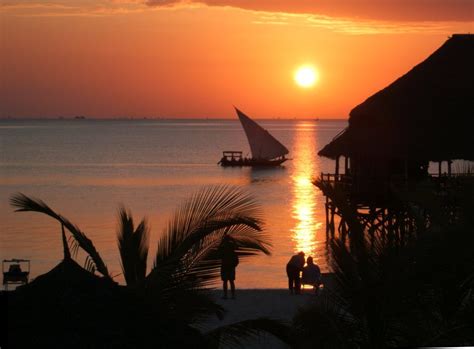 Sunset on a Zanzibar beach