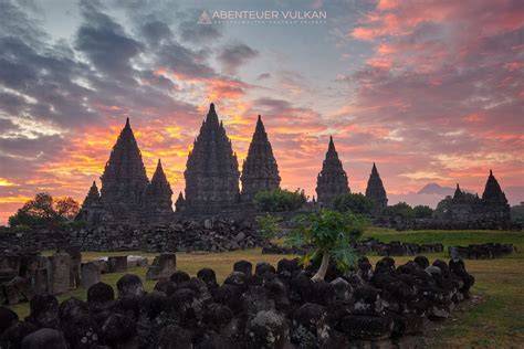 Sunset at Prambanan Temple