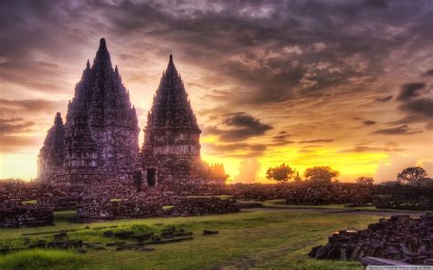 Sunset at Prambanan Temples