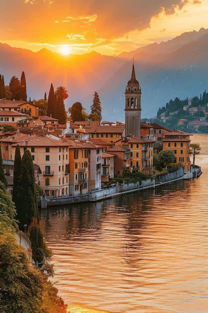 Sunset over Lake Como