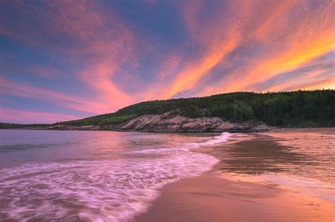 Sunset over Maine Coast