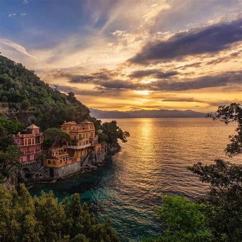 Sunset over Portofino