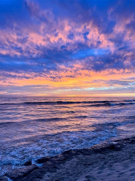 Sunset over ocean Mexico