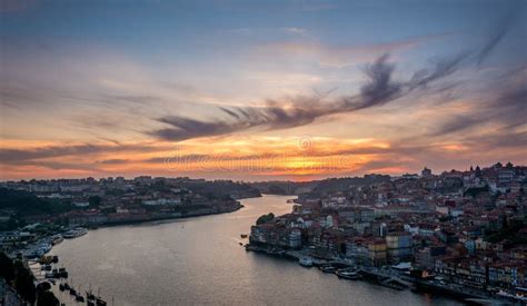 Sunset over the Douro river