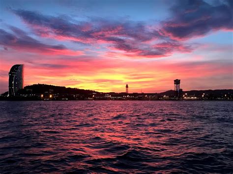 Sunset sailing Barcelona