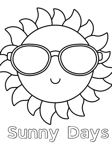 Sunshine Coloring Pages