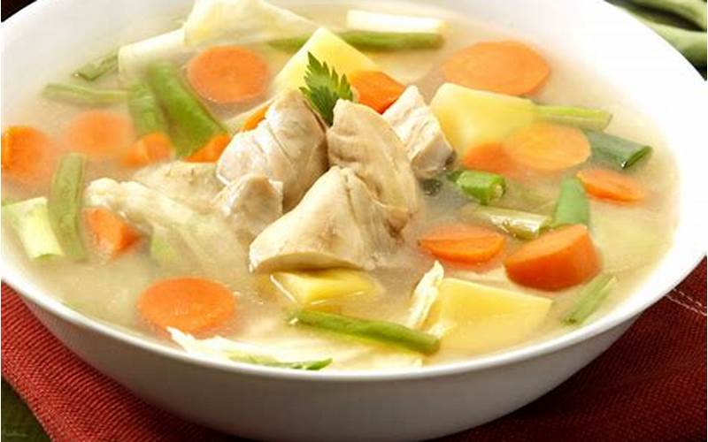 Sup Ayam Dengan Sayuran