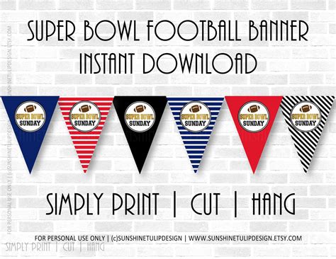 Super Bowl Banner Printable