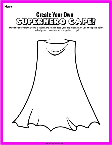 Super Hero Cape Template
