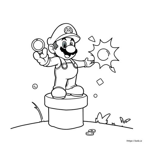 Super Mario Kleurplaat
