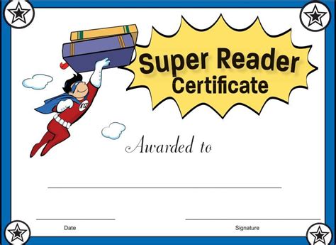 Jones Awards Certificate Templates Luxury Super Reader Certificate for