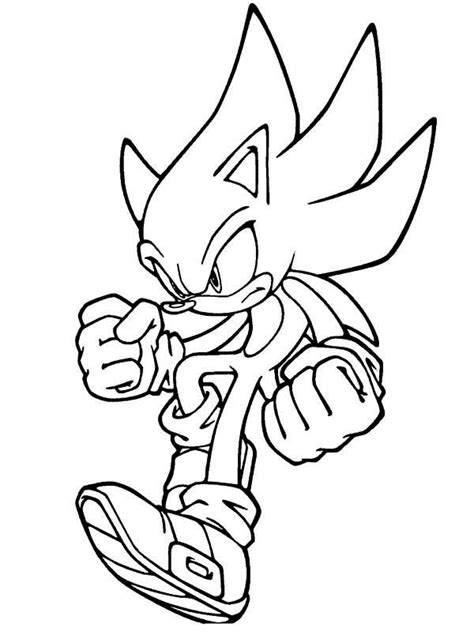 Super Sonic Printable Coloring Pages