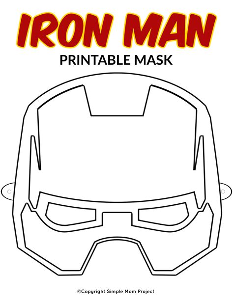 Superhero Mask Template Printables