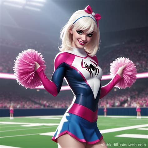 A superhero-themed cheerleader costume