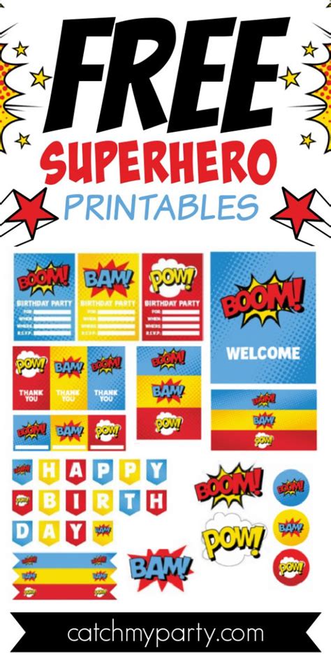 Superhero Printables Free Pdf