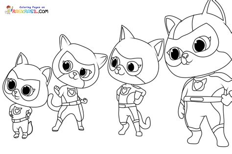 Superkitties Coloring Pages