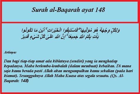 Surat Al Baqarah Ayat 148 Latin Dan Artinya